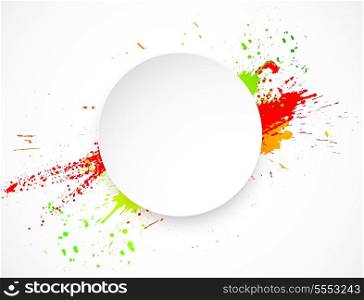 Abstract grunge background with paper label