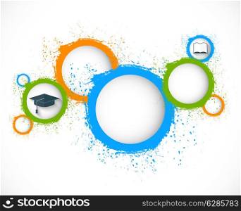 abstract grunge circles. education background