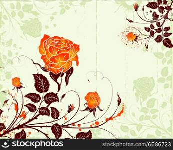 Abstract grunge flower background