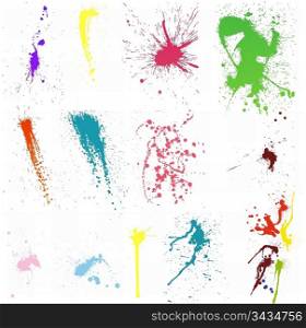 Abstract grunge vector background set for design use.