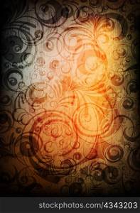 abstract grungy ornamented vector background. eps10