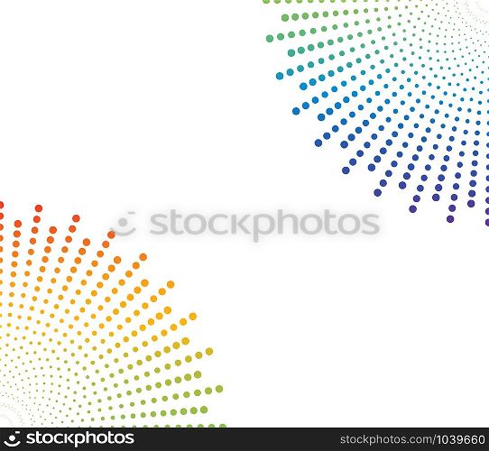 Abstract halftone colorful rainbow dot pattern background - Vector illustration