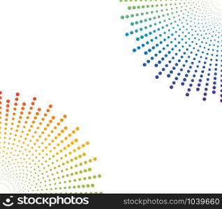 Abstract halftone colorful rainbow dot pattern background - Vector illustration