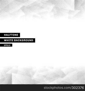 Abstract halftone template low poly trendy white background with copy space. You can use for website, brochure, flyer, cover, banner, etc. Vector illustration