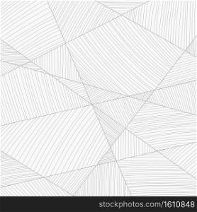 Abstract hand drawing line pattern design of triangles artwork pattern. Overlapping for simple decorative background. illustration vector 