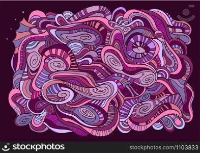 Abstract hand drawn decorative waves background illustration. Abstract hand-drawn waves background
