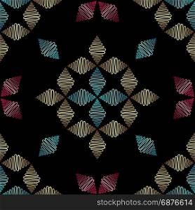 Abstract hand drawn ornament pattern. Vector tracery seamless background.. Abstract hand drawn pattern. Vector ornament seamless background for wallpaper, wrapping, textile design, surface texture, fabric.