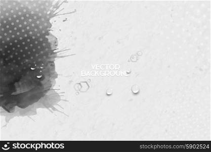 Abstract hand drawn watercolor gray background with empty place for text message, great composition for your design, grunge style vector illustration.