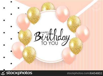 Abstract Happy Birthday Background Card Template Vector Illustration EPS10. Abstract Happy Birthday Background Card Template Vector Illustration