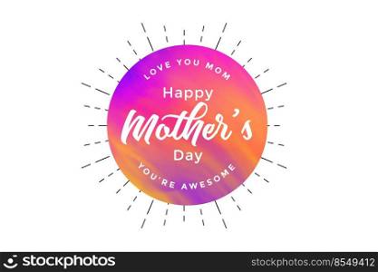 abstract happy mother’s day card design
