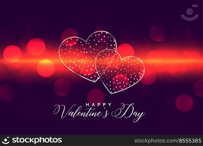abstract happy valentines day glowing background design