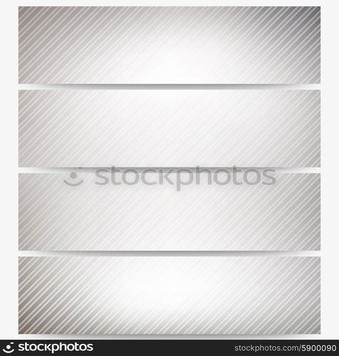 Abstract headers set, diagonal repeat straight stripes texture, pastel background vector.