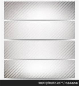 Abstract headers set, diagonal repeat straight stripes texture, pastel background vector.