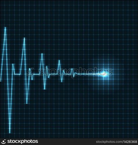 Abstract heart beats cardiogram illustration - vector