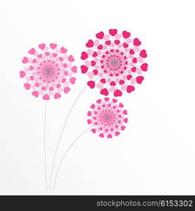 Abstract Heart Flower Background Vector Illustration EPS10. Abstract Heart Flower Background Vector Illustration