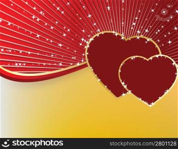 abstract hearts burst background