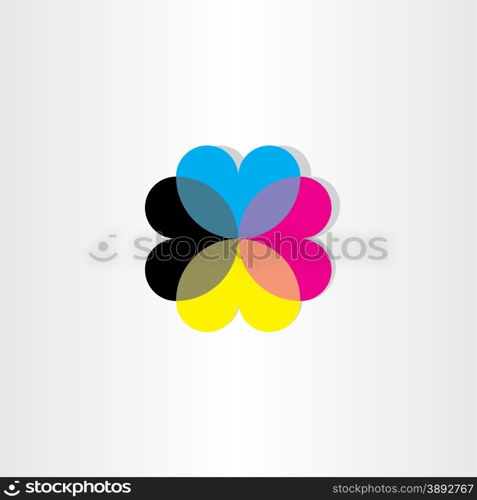 abstract hearts business icon design