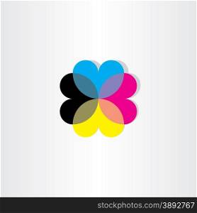 abstract hearts business icon design