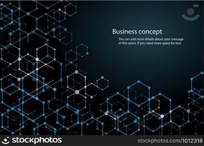 abstract hexagon background and space for write
