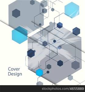 Abstract hexagon background for Business, Web Design, Cover template, Print, Presentation, Annual report.