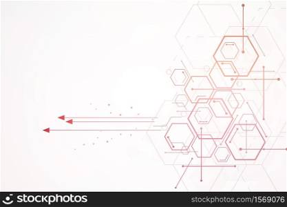 Abstract hexagon background , Technology colorful polygonal concept