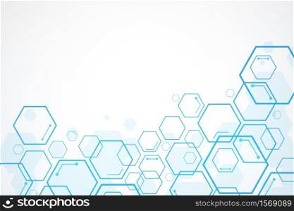 Abstract hexagon background , Technology polygonal concept