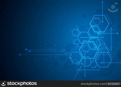 Abstract hexagon background , Technology polygonal concept