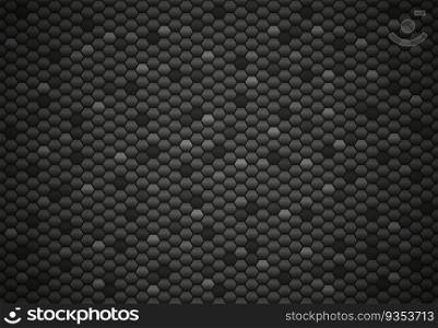 Abstract hexagon black texture background. Vector illustration