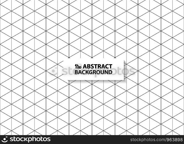 Abstract hexagon outlines black color pattern background. You can use for ad, poster, modern design, artwork. illustration vector eps10