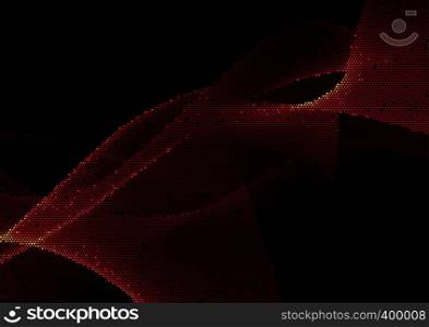 Abstract Hexagonal Background with Flame Pattern
