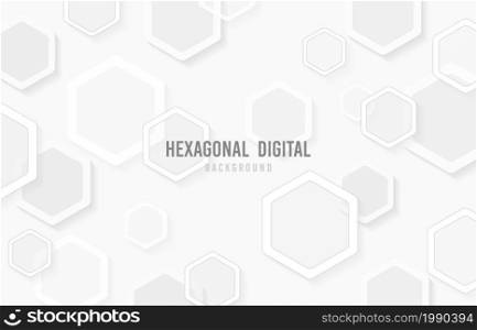 Abstract hexagonal pattern artwork template design decorative. Digital futuristic template background. Illustration vector