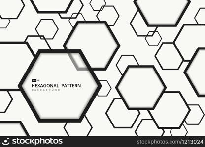 Abstract hexagonal pattern design of cover art background. Use for ad, poster, template design, print. illustration vector eps10