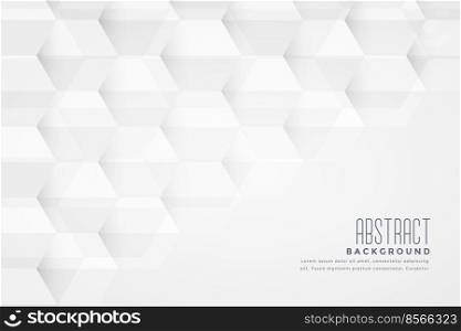 abstract hexagonal shape geometric white background design
