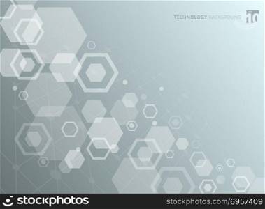 Abstract hexagonal structure of the molecules. The chemistry molecular study. Technology background. Vector illustration. Abstract hexagonal structure of the molecules. The chemistry mol