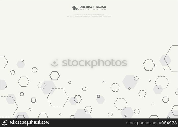 Abstract hexagonal technology design cover decoration background. You can use for poster, artwork design, tech template, annual report. illustration vector eps10