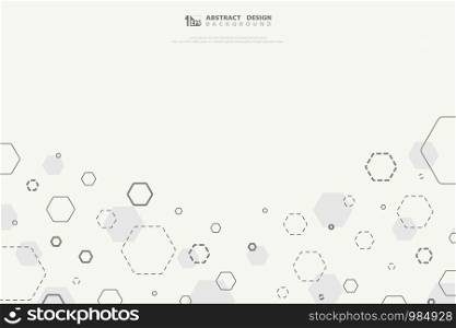 Abstract hexagonal technology design cover decoration background. You can use for poster, artwork design, tech template, annual report. illustration vector eps10