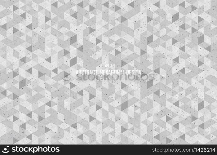 Abstract hexagonal technology pattern design with dirty dot decoration background. Use for poster, template design, print, ad. illustration vector eps10