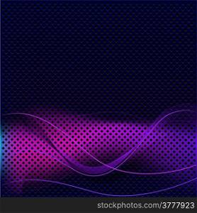 Abstract hi tech black background with wave lines