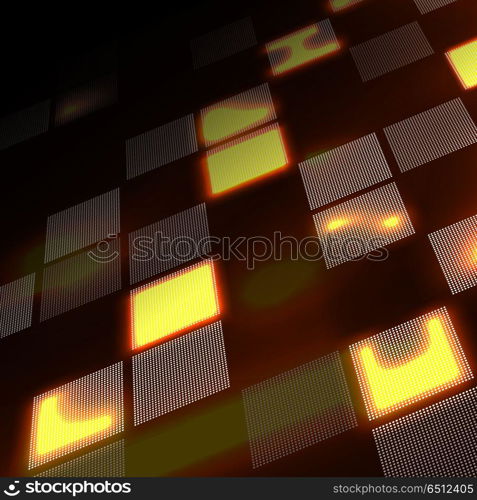 Abstract hi-tech yellow background in perspective. Futuristic digital technology background. Vector Illustration. Abstract hi-tech yellow background in perspective. Futuristic digital technology background. Vector Illustration.