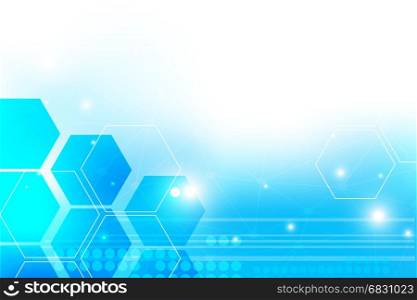 abstract hitech technology background with hexagons,vector