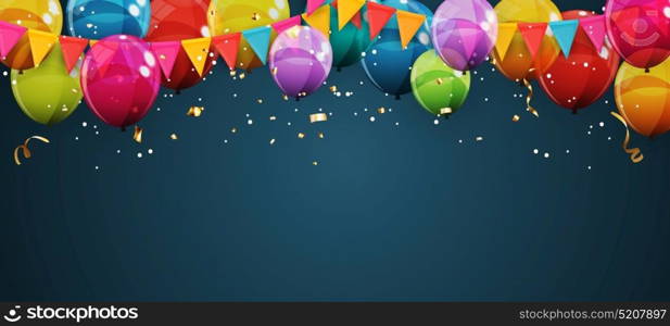 Abstract Holiday Background with Balloons. Can be used for advertisment, promotion and birthday card or invitation. Vector Illustration EPS10. Abstract Holiday Background with Balloons. Can be used for advertisment, promotion and birthday card or invitation. Vector Illustration