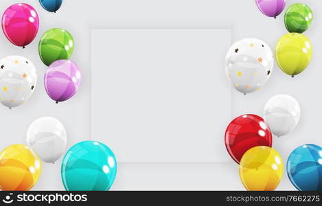 Abstract Holiday Background with Balloons. Can be used for advertisment, promotion and birthday card or invitation. Vector Illustration EPS10. Abstract Holiday Background with Balloons. Can be used for advertisment, promotion and birthday card or invitation. Vector Illustration