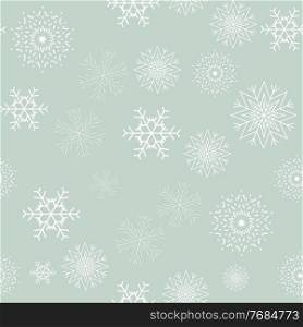 Abstract Holiday New Year and Merry Christmas Seamless Pattern Snowflakes Background. Vector Illustration EPS10. Abstract Holiday New Year and Merry Christmas Seamless Pattern Snowflakes Background. Vector Illustration