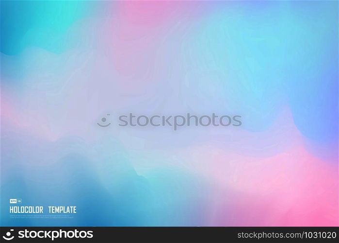 Abstract hologram colorful template design of decoration background. Use for poster, ad, artwork, template design, print, cover. illustration vector eps10