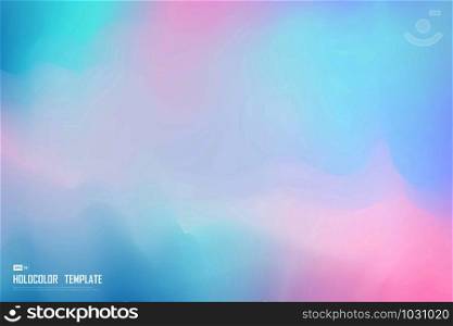 Abstract hologram colorful template design of decoration background. Use for poster, ad, artwork, template design, print, cover. illustration vector eps10