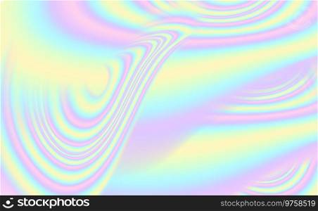 Abstract holographic background with colorful pastel waves in 80s or 90s style