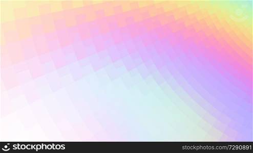 Abstract holographic colors composition with squares. Optical illusion of blur effect. Place for text. Vector EPS10 background for presentation, flyer, poster. Digitally wallpaper. 16   9. vector abstract holographic background