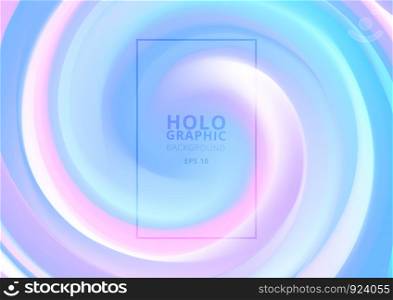 Abstract holographic pastel and neon color design background. Trendy creative spin gradient. You can use for template banner web, print, poster, cover, book, etc. Vector illustration