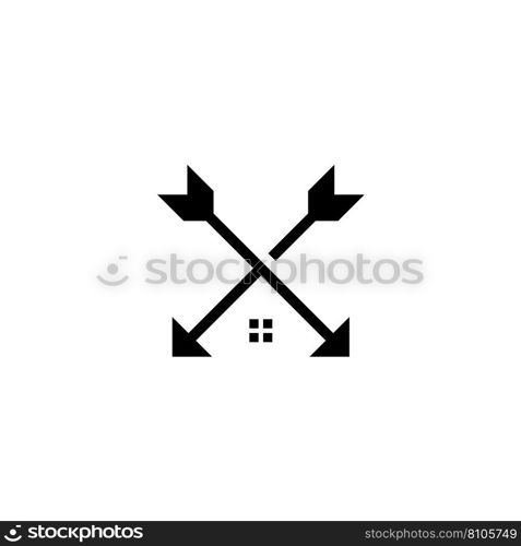 Abstract home and arrow logo icon graphic Vector Image