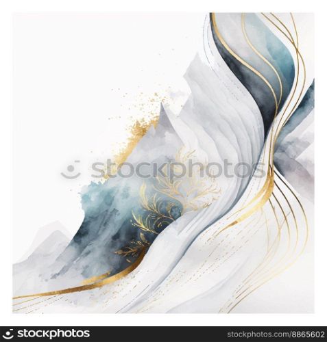 Abstract horizontal background designed with earth tone watercolor stains. Abstract fluid art background design watercolor vector
